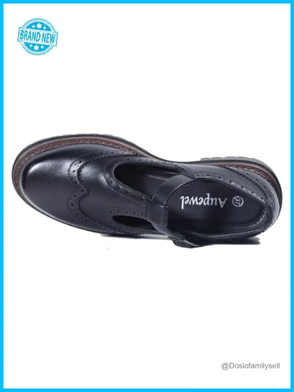 T-Strap Platform Mary Jane Shoes Round Toe Non-Slip Oxfords Work School